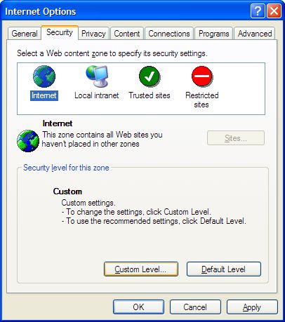 Chybov� hl�senie IE